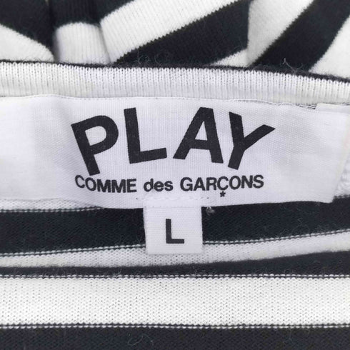 プレイコムデギャルソン PLAY COMME des GARCONS ハートワッペン ボーダーカットソー レディース JPN:L